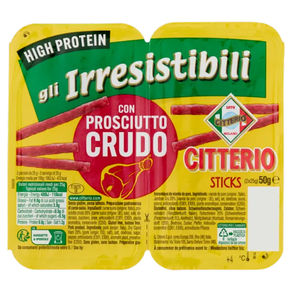Citterio gli Irresistibili Sticks con Prosciutto Crudo