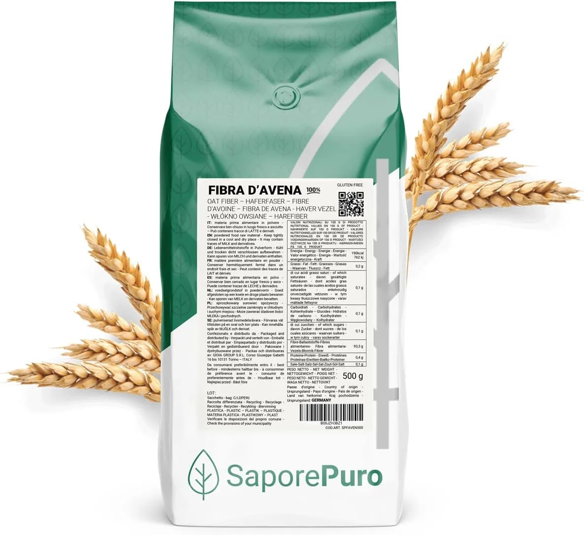Fibra di avena in polvere - SaporePuro
