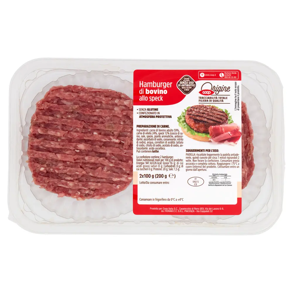 Hamburger di Bovino allo Speck - Coop