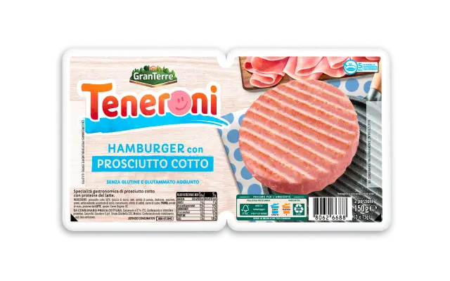 Hamburger Teneroni L'Originale con prosciutto cotto - Casa Modena