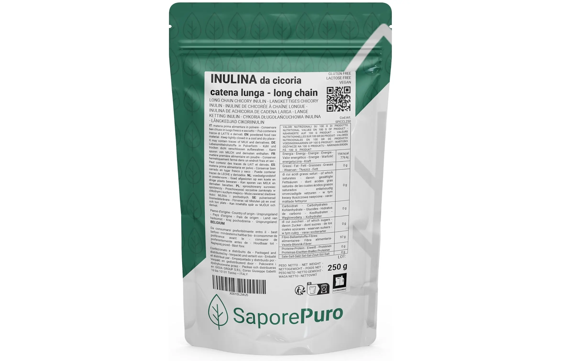 Inulina da cicoria, catena lunga - Saporepuro