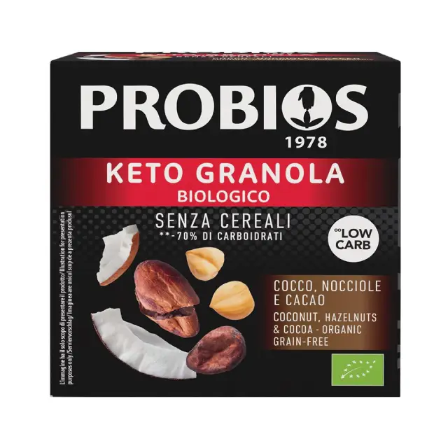 Keto granola cocco nocciole e cacao - Probios