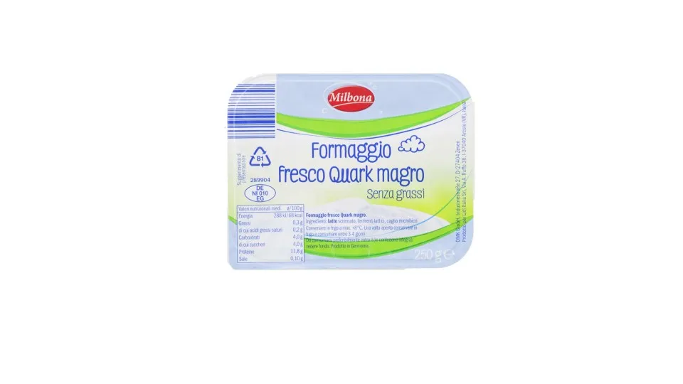 Formaggio quark magro Milbona LIDL