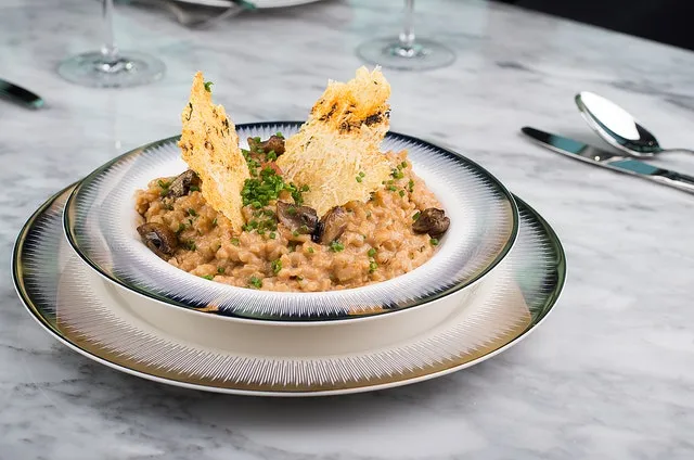 Risotto ai funghi, cotto