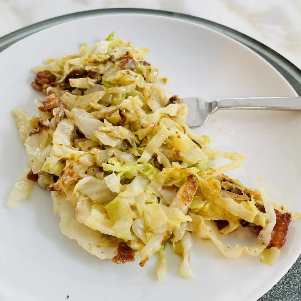 Cavolo cappuccio in crema con bacon