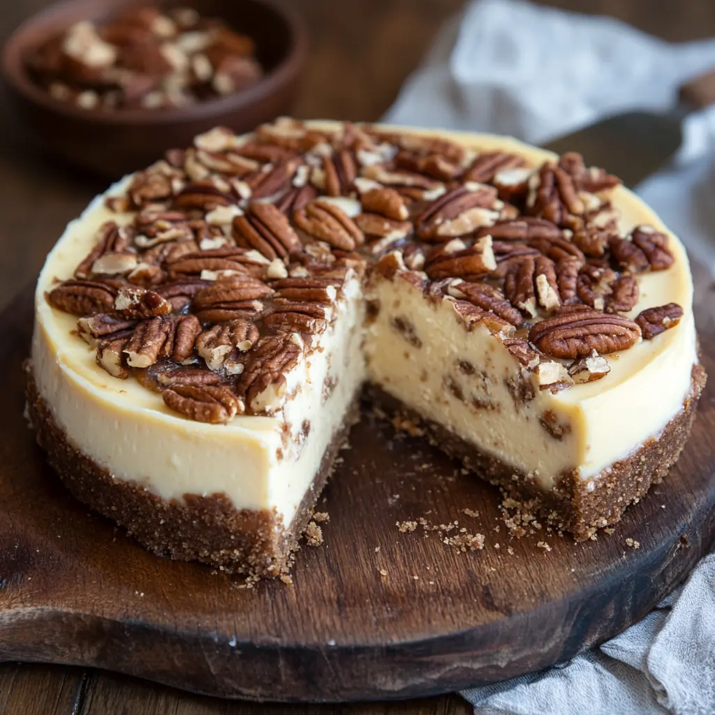 Cheesecake Senza Cottura con Noci Pecan
