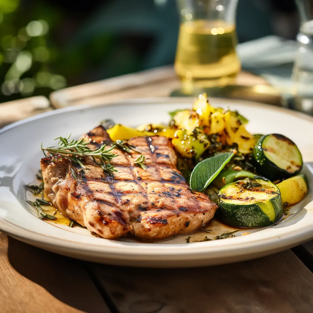 Costolette di Maiale con Zucchine alla Griglia