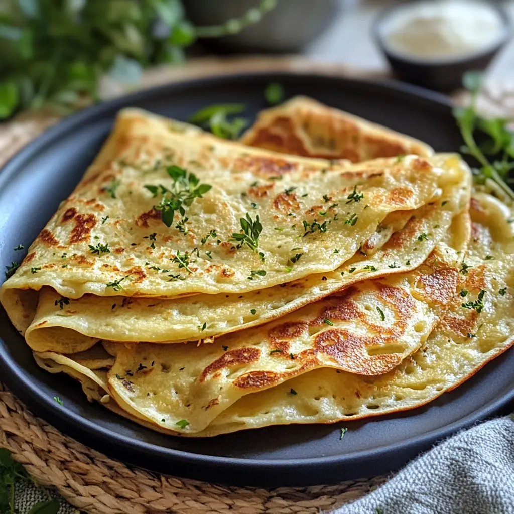 Crêpes salate a base di farina di mandorle
