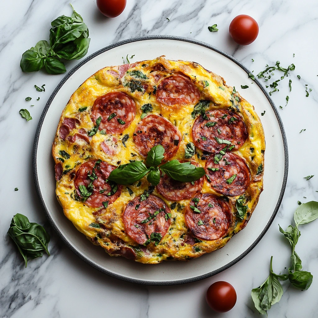 Frittata Filante con Salame