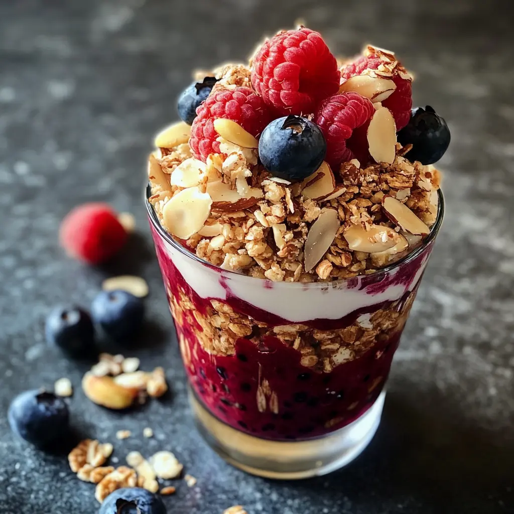 Keto parfait alla ricotta con noci e frutti rossi