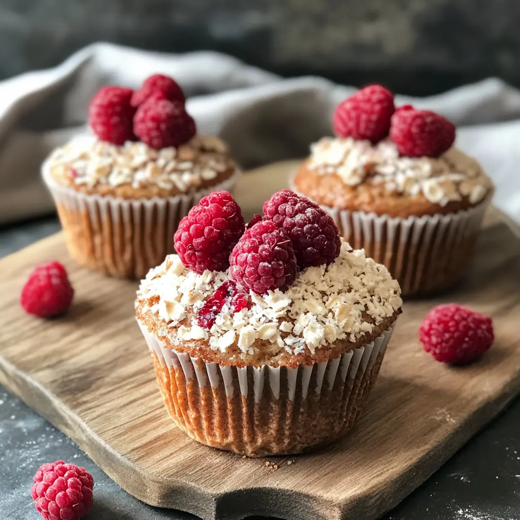 Muffin Low Carb con Farina di Cocco e Lamponi