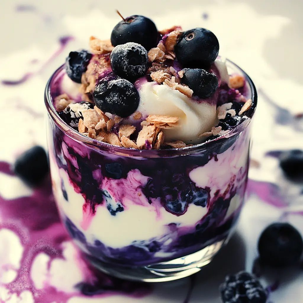 Parfait di Yogurt Greco con Mirtilli e Granola Chetogenica