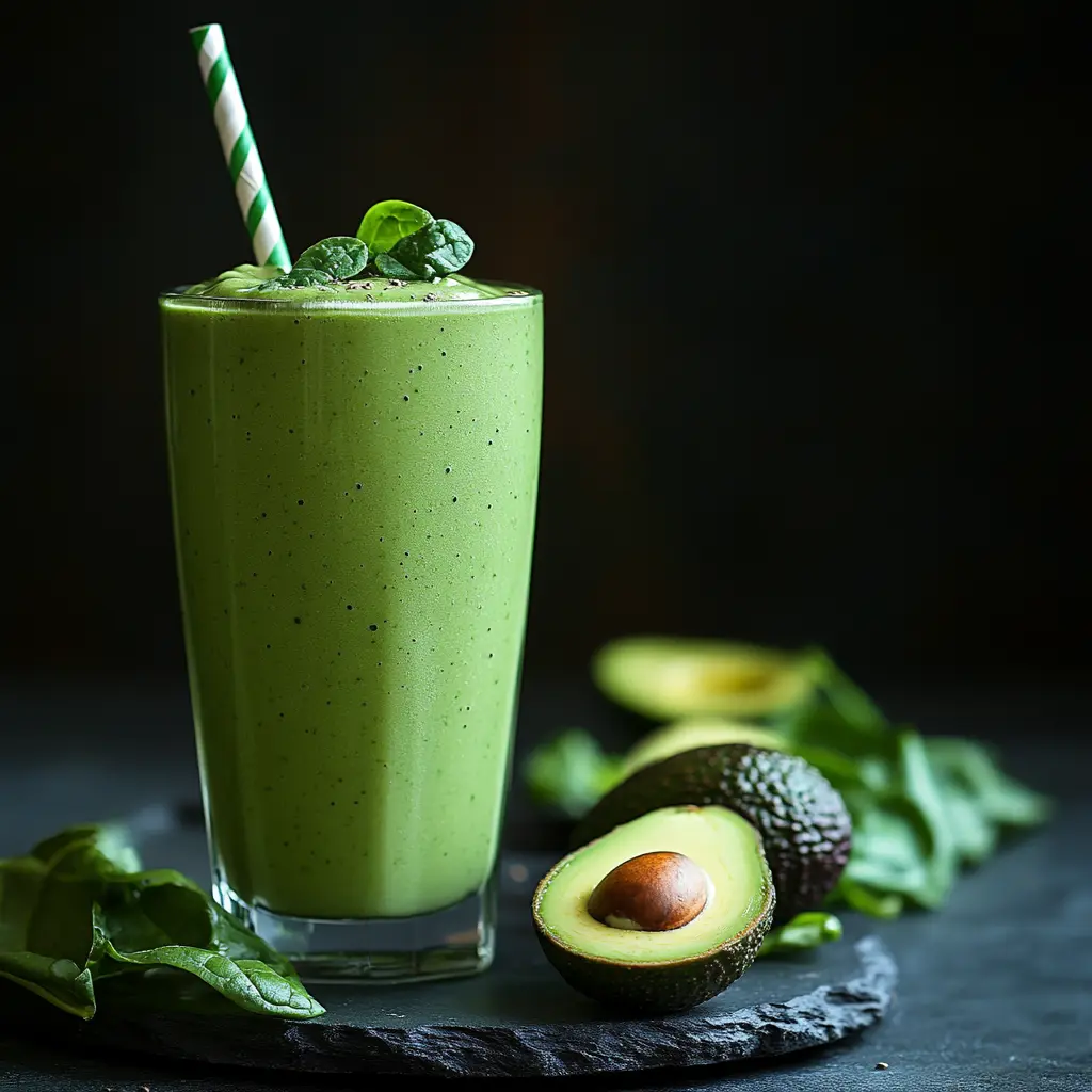 Smoothie Verde Keto con Avocado e Spinaci