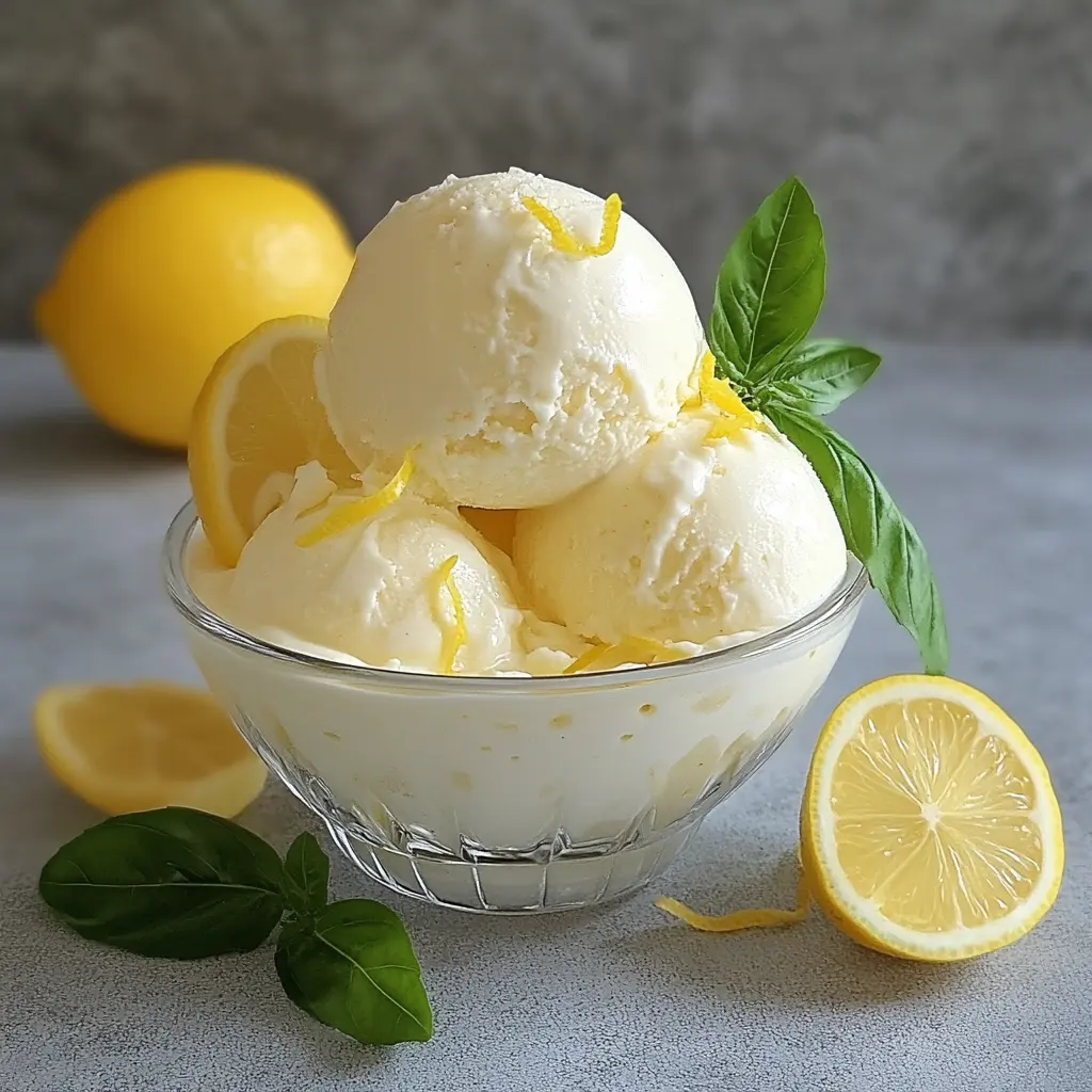 Sorbetto al Limone con Salsa di Yogurt Greco